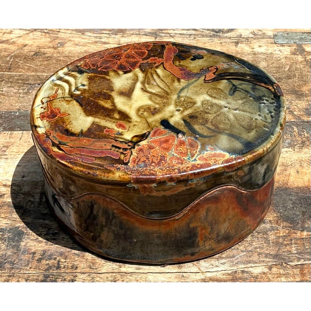 Ceramic Vintage Original Studio Pottery Box For Sale - Image 7 of 12