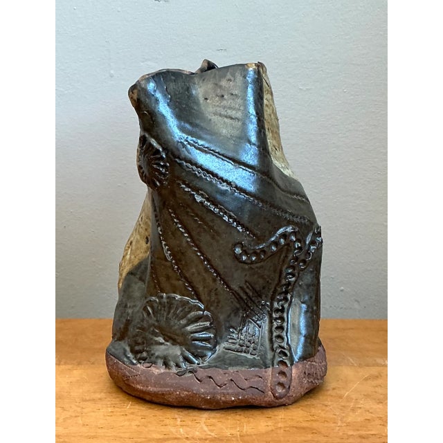 Vintage Original Studio Pottery Vase For Sale - Image 4 of 12