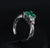 Late 20th Century Gia Colombian No Oil Emerald & 0.18ct Diamond Platinum Ring Size 6 For Sale - Image 10 of 18
