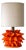 Sculptural Orange Table Lamp by R. Houben, 1970 For Sale