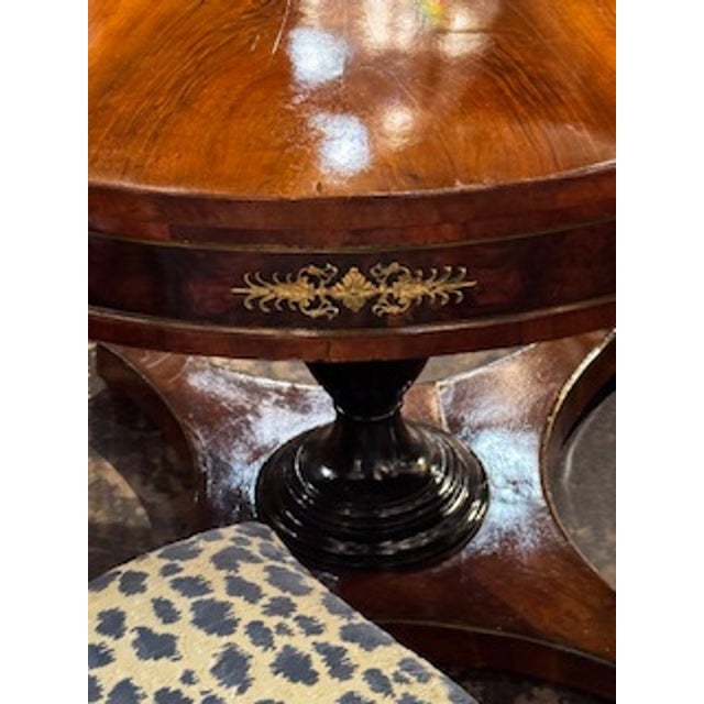 Fine 19th C. German Walnut and Ebony Center Table For Sale In Dallas - Image 6 of 8