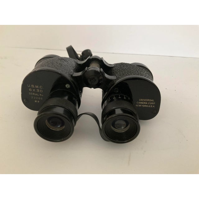 USMC World War ll Universal Camera Corporation 6 x 30 Binoculars with original hard leather case. In 1942 Universal...