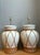 Vintage Ceramic and Rattan Table Lamps - Pair For Sale - Image 12 of 14