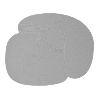 Riff Rug, 4x6ft, Light Grey, From Souda, Braided, Coiled Wool Area Rug For Sale