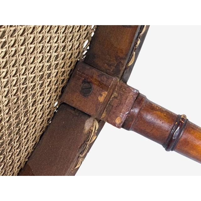 Adams Style, Chair and Ottoman, Painted Wood, Fabric, Usa, 1930s For Sale - Image 13 of 13