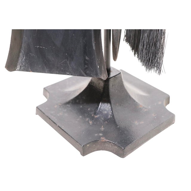 Black Vintage Arts and Crafts Style Fireplace Tool Set For Sale - Image 8 of 10