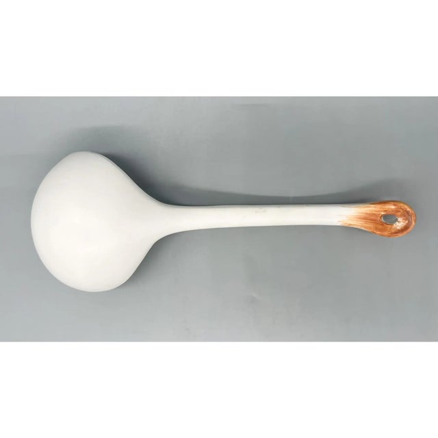 Vintage Italian Hand-Painted Pumpkin Tureen With Ladle – Majolica / Country French / Farmhouse Cottage For Sale - Image 11 of 14