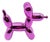 Metallic Fuchsia Ceramic Balloon Dog Figurine For Sale