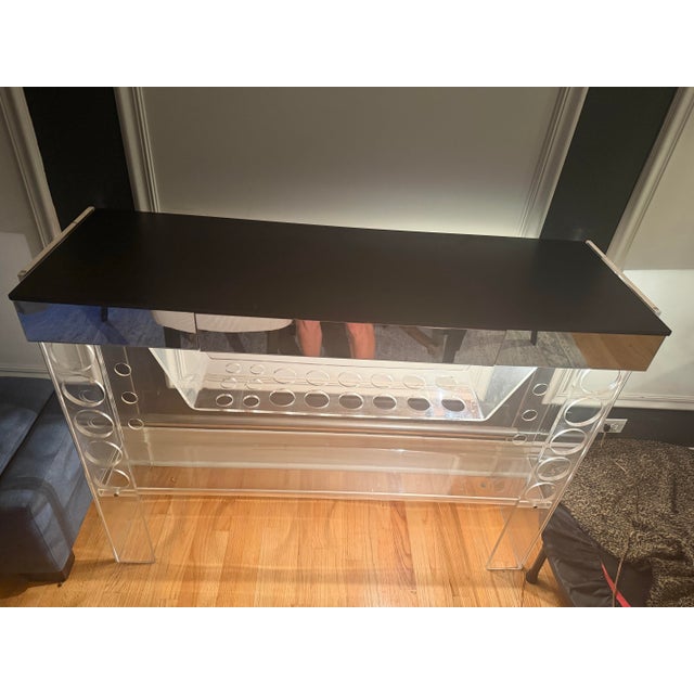 Mid-Century Modern Luigi Bardini Mid-Century Illuminated Bar, Attributed For Sale - Image 3 of 7
