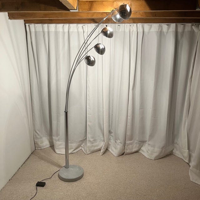 Arc Floor Lamp with Tree-Shaped Base and Five Lights, 1990s For Sale - Image 17 of 18
