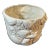 Vintage Italian Grotto Style Shell Form Glazed White Pottery Planter For Sale