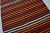 Vintage Mid-Century Turkish Striped Kilim Runner Rug in Orange, Red & Cream For Sale - Image 12 of 14
