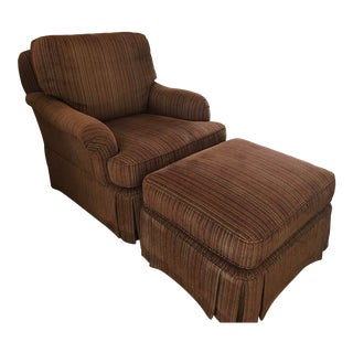 Modern Pearson Arm Chair and Ottoman For Sale