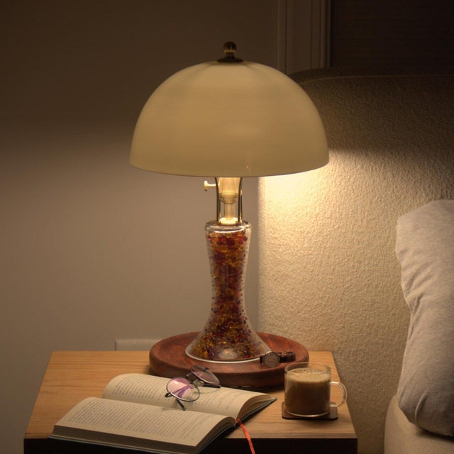 Brown Vigil Bone China Table Lamp For Sale - Image 8 of 12