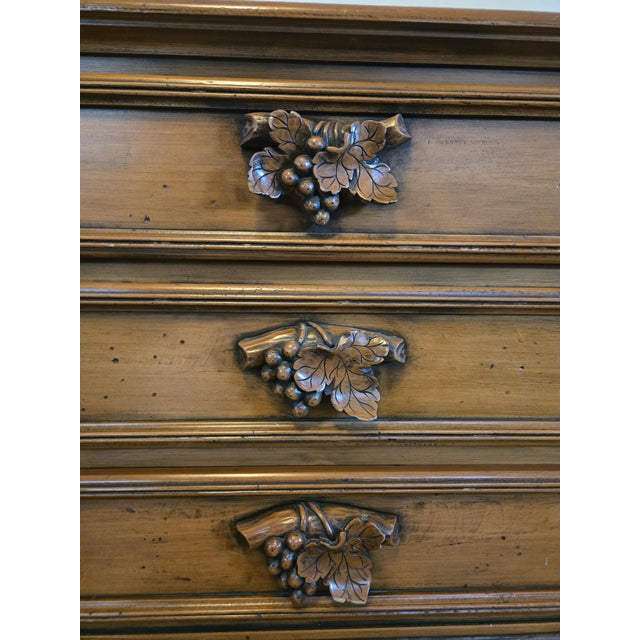 Brown Mid 20th Century French Provincial Style Dresser & Nightstands – ‘Fraiser’, 3 Pieces For Sale - Image 8 of 14