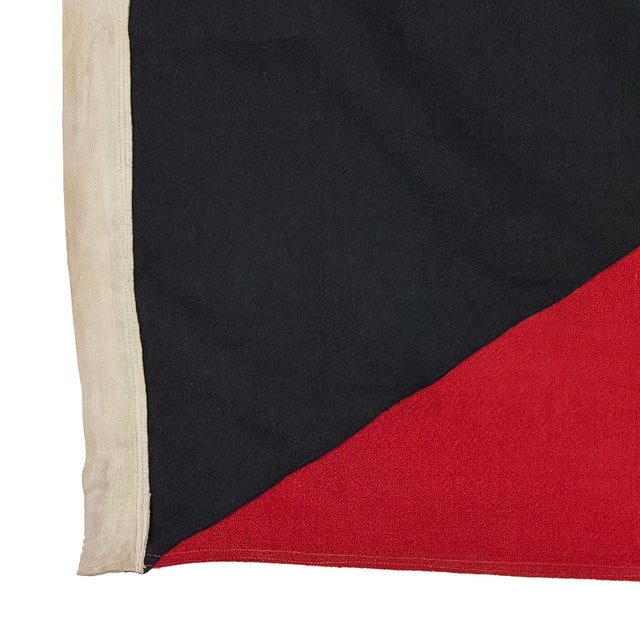 Rustic Small Vintage Distressed Nautical Signal Flag For Sale - Image 3 of 5