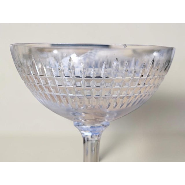 Glass Antique Crystal Champagne Glasses with Nancy Pattern from Baccarat, 1890s, Set of 6 For Sale - Image 7 of 12