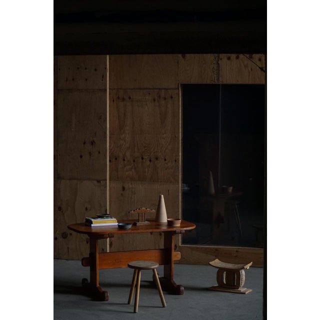 Swedish Oval Dining Table in Pine, 1930s For Sale - Image 4 of 18