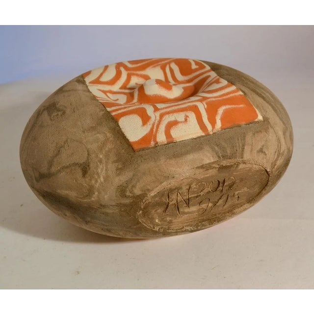 Early 21st Century Large Decorative Studio Pottery Vase with Geometric Patterns For Sale - Image 5 of 6