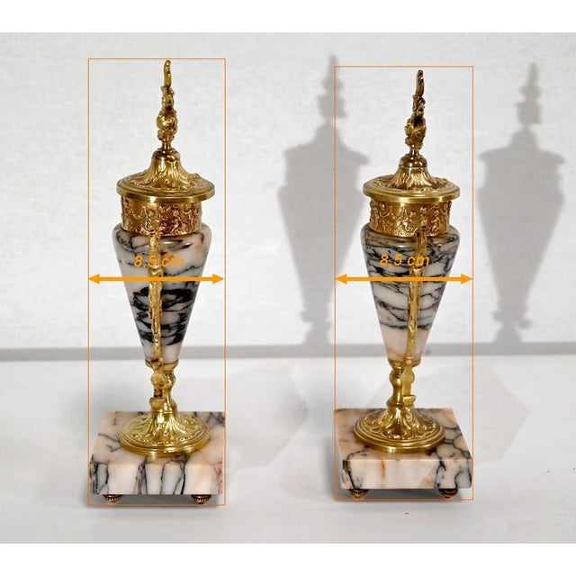 Marble and Bronze Casseroles, 1920, Set of 2 For Sale - Image 18 of 18