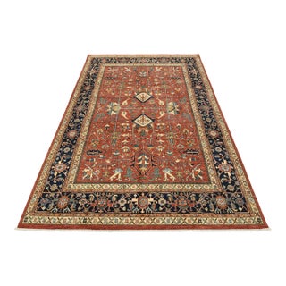 Ziegler Rug 8’9” X 11’10” Red Wool Traditional Hand-Knotted Oriental Carpet For Sale