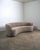 Curved Crescent Sofa in Textured Taupe Fabric For Sale - Image 9 of 11