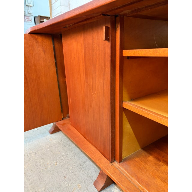 Sculpted Mid 20th Century Live-Edge Walnut Sideboard For Sale - Image 14 of 16