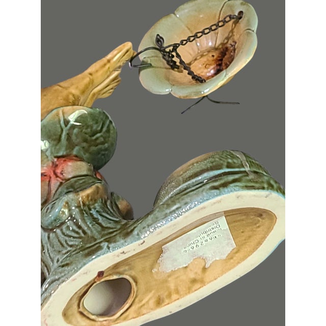 Majolica Ceramic Frog Incense Scented Oil Burner For Sale - Image 4 of 8