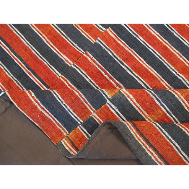 Galerie Shabab Collection Red & Black Mid-20th Century Handmade Turkish Flat-Weave Kilim Accent Rug For Sale - Image 9 of 10