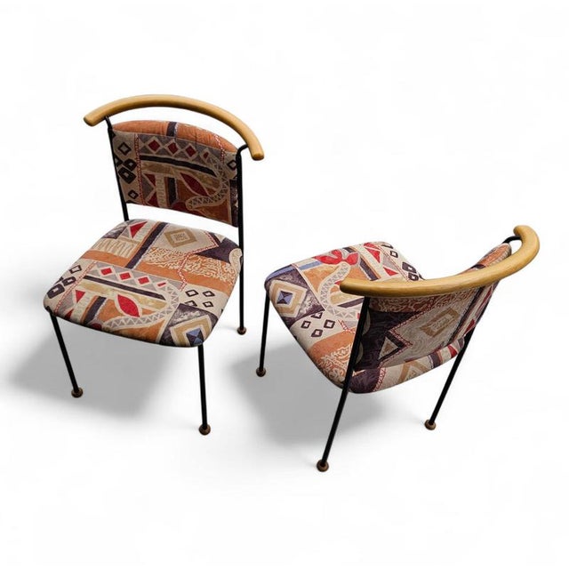 Brown Vintage Italian or Side Desk Chairs, 1980s, Set of 2 For Sale - Image 8 of 15