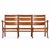 A charming French bench crafted in elm with horizontal slats, an open-arm design and traditional rush seats. The triple-...