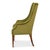 Art Deco Sloped Arm Green Velvet Dining Chair in Olive, Host Chair For Sale - Image 3 of 11