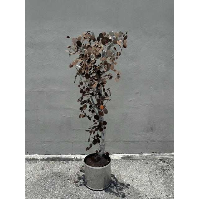 Vintage Brutalist Abstract Raindrop Tree After Curtis Jere For Sale - Image 4 of 8
