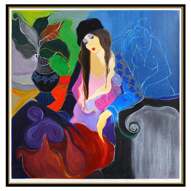 Post Impressionist Late 20th Century Resting Beauty, Itzchak Tarkay For Sale - Image 3 of 6