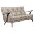 Italian Art Deco Walnut Sofa with Original Floral Upholstery, 1930s For Sale - Image 13 of 13