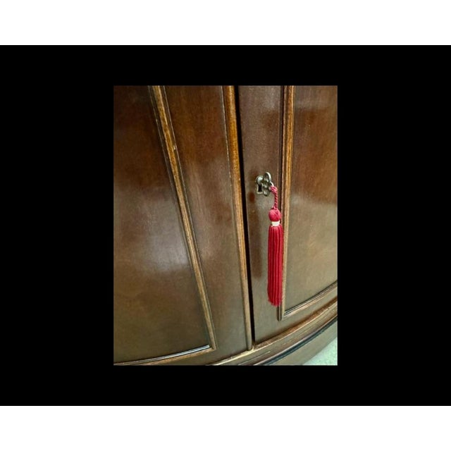 Vintage Circa 1950's Georgian Style Mahogany Corner China Cabinet For Sale - Image 10 of 15