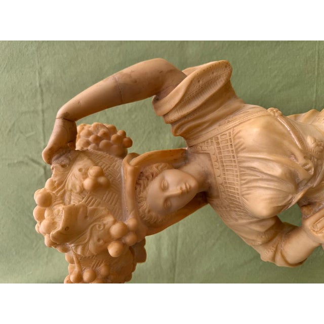 European School Artist, Sculpture of Lady with a Floral Headdress, 19th Century, Carrara Marble For Sale - Image 8 of 11