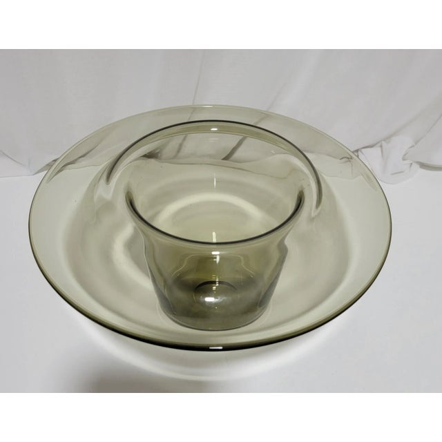 Mid-Century Modern 1950s Saara Hopea for Nuutajärvi Notsjo "Hattu" Art Glass Vase For Sale - Image 3 of 8
