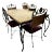 1990s Custom Brutalist-Style Seven-Piece Dining Set by Alexandria Diez - Set of 7 For Sale