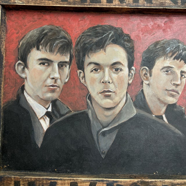 The Beatles contemporary painting by Stephen Heigh. Signed and framed. Measures approximately 21x15.5 overall. Check out...