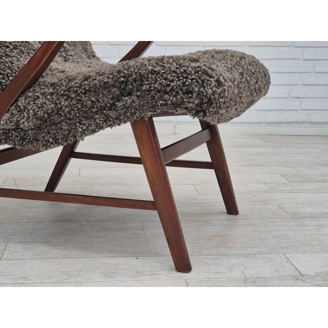 Vintage Danish Armchair in Beech Wood, 1960s For Sale - Image 6 of 18