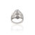 Metal 1 Ct Blue Sapphire & Diamond Multi Row Statement Ring Size 5.5 in 14k White Gold For Sale - Image 7 of 16