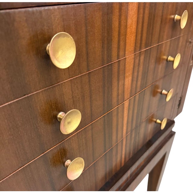 Vintage Italian Art Deco Macassar Ebony Silverware Chest For Sale In Philadelphia - Image 6 of 6