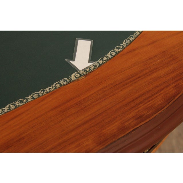 Classical Revival Walnut Ormolu Mounted Desk With Leather Top For Sale - Image 16 of 18