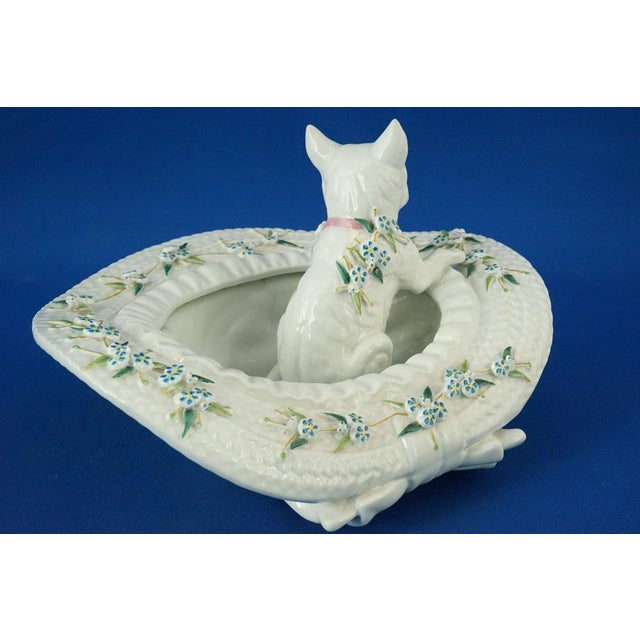 20th Century Porcelain Sculpture Cat in a Hat by Vion & Baury, France, 1890s For Sale - Image 4 of 18