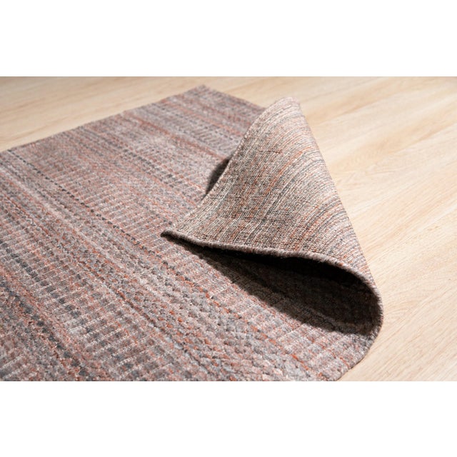 2x3 Radiant Chic Multicolor Solid Geometric Modern Handmade Wool Carpet Rug For Sale - Image 4 of 9