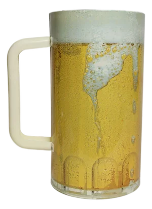 Tall Vintage Frosty Beer Mug Litho Tin Beer Mug Wastebasket / Trashcan by Cheinco Usa