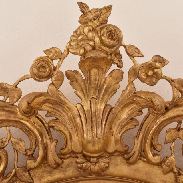 Antique Gold Leaf Mirror, 1850s For Sale - Image 6 of 12