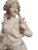 Stunning alabaster statue depicting a maiden selling flowers in the style of Ada Cipriani. Late 19th-early 20th Century -...