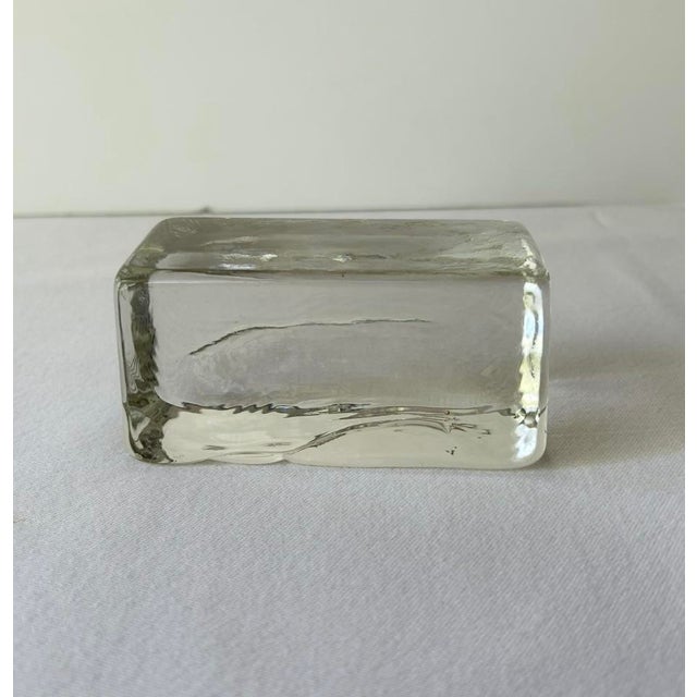 Mid-Century Modern Vintage Art Glass “Ice Cube” Object/Paperweight For Sale - Image 3 of 5